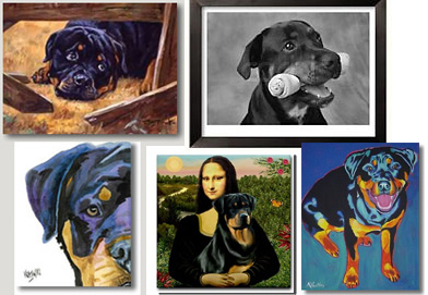 Rottweiler dog art